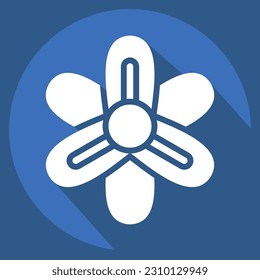 Icon Hyacinth. related to Flowers symbol. long shadow style. simple design editable. simple illustration