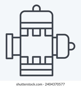 Icon Hydrant. related to Firefighter symbol. line style. simple design editable. simple illustration