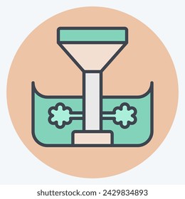 Icon Hydro Turbine. related to Ecology symbol. color mate style. simple design editable. simple illustration