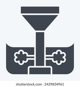 Icon Hydro Turbine. related to Ecology symbol. glyph style. simple design editable. simple illustration