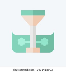 Icon Hydro Turbine. related to Ecology symbol. flat style. simple design editable. simple illustration