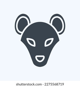 Icon Hyena. related to Animal Head symbol. simple design editable. simple illustration