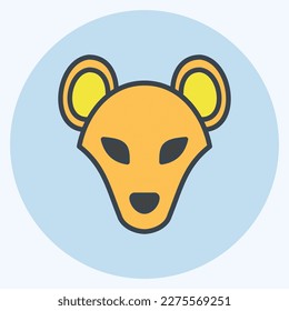 Icon Hyena. related to Animal Head symbol. simple design editable. simple illustration