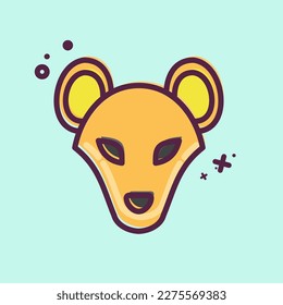 Icon Hyena. related to Animal Head symbol. simple design editable. simple illustration