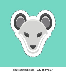 Icon Hyena. related to Animal Head symbol. simple design editable. simple illustration
