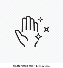 Icon of hygiene procedure, disease prevention. Vector sanitizer and antiseptic alcohol gel symbol. Healthcare wash hands with soap, antibacterial icon.