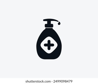 Icon of hygiene procedure, disease prevention. Soap logo. Accurate sized modern logo.