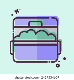 Icon Ice Bucket. related to Picnic symbol. MBE style. simple design editable. simple illustration