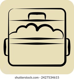 Icon Ice Bucket. related to Picnic symbol. hand drawn style. simple design editable. simple illustration