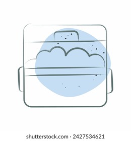 Icon Ice Bucket. related to Picnic symbol. Color Spot Style. simple design editable. simple illustration