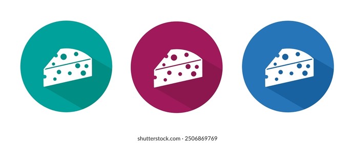 Icon for ice cheese vector illustration in flat.