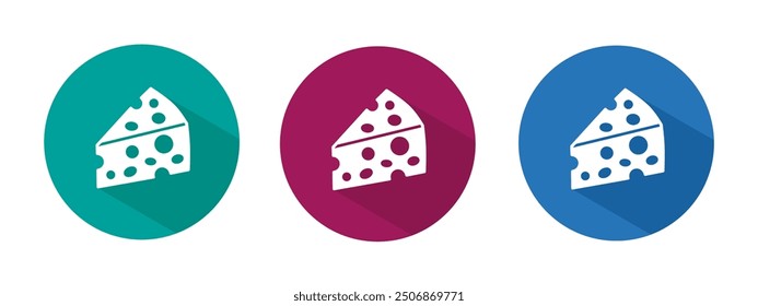 Icon for ice cheese vector illustration in flat.