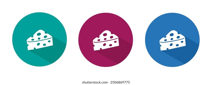 Icon for ice cheese vector illustration in flat.