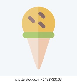 Icon Ice Cream Cone. related to Milk and Drink symbol. flat style. simple design editable. simple illustration