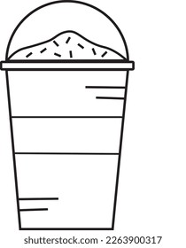 icono del vector de la taza de helado simple