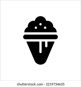 Icon Ice Cream Glyph, Flat Icon Logo Illustration Vector Isolated. Suitable for Web Design, Logo, App. 
