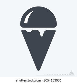 Icon Ice Cream - Glyph Style - Simple illustration, Editable stroke, Design template vector, Good for prints, posters, advertisements, announcements, info graphics, etc.