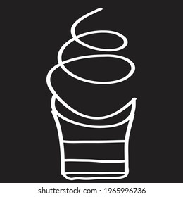 icon ice cream handdrawing vector