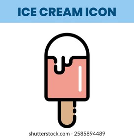 Icon of Ice cream illustration