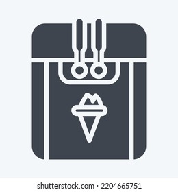 Icon Ice Cream Machine. suitable for Kitchen Appliances symbol. glyph style. simple design editable. design template vector. simple illustration