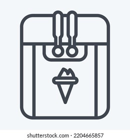 Icon Ice Cream Machine. suitable for Kitchen Appliances symbol. line style. simple design editable. design template vector. simple illustration