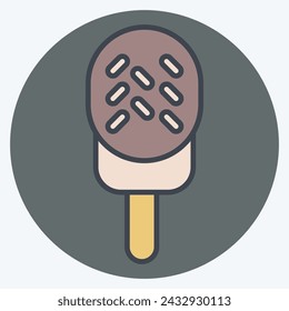 Icon Ice cream. related to Milk and Drink symbol. color mate style. simple design editable. simple illustration
