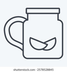 Icon Ice Cream. related to Summer symbol. line style. design editable