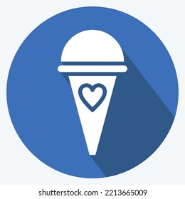 Ice Cream. adecuado para el símbolo de verano. estilo de línea. diseño simple editable. vector de plantilla de diseño. ilustración simple