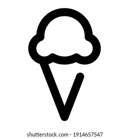 icon ice cream using line style