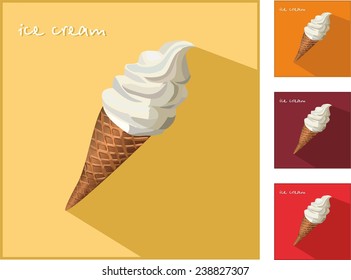 icon with ice cream. vector