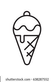 icon ice cream, vector