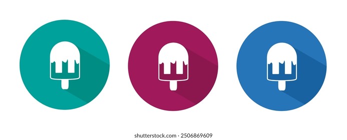 Icon for ice cream vector illustration in flat.
