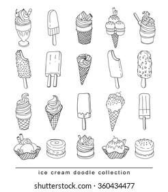 Icon of ice cream, vector illustration.