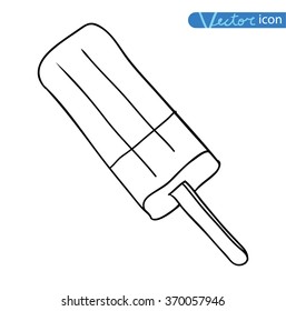 Icon of ice cream, vector illustration.