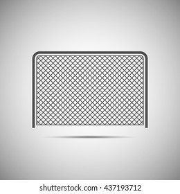 Icon ice hockey with a gate, vector illustration.
