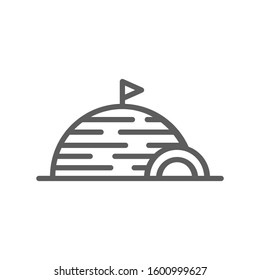 icon ice house icon igloo icon winter  vector illustration logo template for many purpose. Isolated on white background.