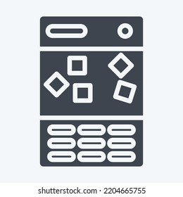 Icon Ice Maker. suitable for Kitchen Appliances symbol. glyph style. simple design editable. design template vector. simple illustration