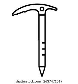 icon Ice pick tool on white background vector
Vector line icon rock climbing, mountaineering, tourism