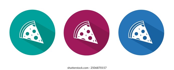 Icon for ice pizza vector illustration in flat.