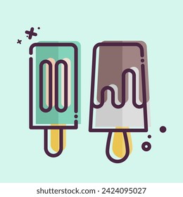 Icon Ice Pop. related to Fast Food symbol. MBE style. simple design editable. simple illustration