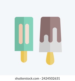 Icon Ice Pop. related to Fast Food symbol. flat style. simple design editable. simple illustration