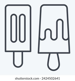 Icon Ice Pop. related to Fast Food symbol. line style. simple design editable. simple illustration