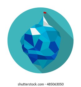 Icon of iceberg. Low-poly design. Vector illustration. EPS10.