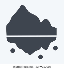 Icon Iceberg. related to Alaska symbol. glyph style. simple design editable. simple illustration