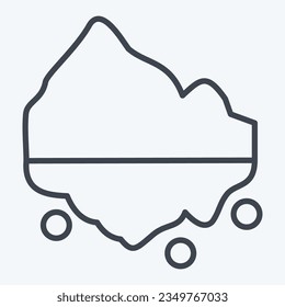 Icon Iceberg. related to Alaska symbol. line style. simple design editable. simple illustration