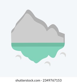Icon Iceberg. related to Alaska symbol. flat style. simple design editable. simple illustration