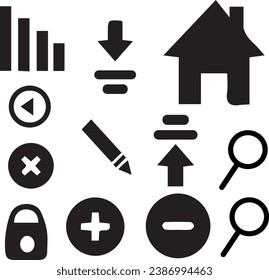 icon, icons, web, set, vector, symbol, internet, home, button, mail, computer, business, sign, design, website, arrow, illustration, 
