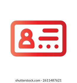 icon id card with style gradient