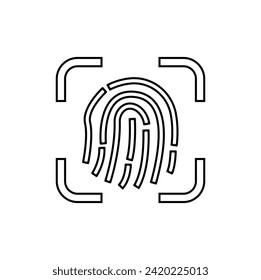 icon, id, identity, card, recognition, identification, passport, biometric, signature, check, license, face, scan, finger, theft, fingerprint, set, vector, illustration, eye, badge, dna, online, solid