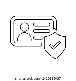 icon, id, identity, card, recognition, identification, passport, biometric, signature, check, license, face, scan, finger, theft, fingerprint, set, vector, illustration, eye, badge, dna, online, solid